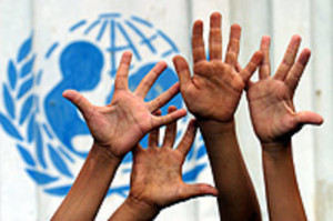 Unicef kids hands